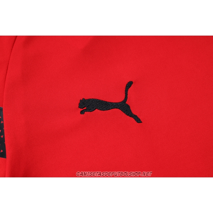 Chandal del AC Milan 22-23 Manga Corta Rojo - Pantalon Corto